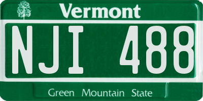 VT license plate NJI488