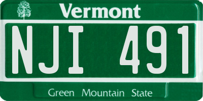 VT license plate NJI491