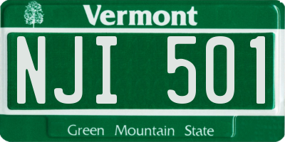 VT license plate NJI501