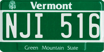 VT license plate NJI516