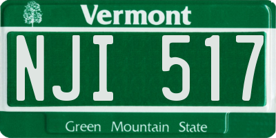 VT license plate NJI517