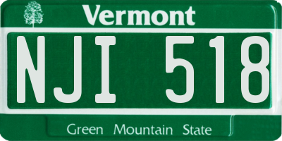 VT license plate NJI518
