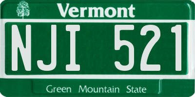 VT license plate NJI521