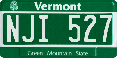VT license plate NJI527