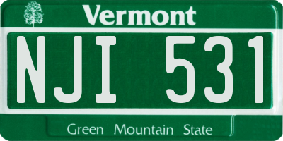 VT license plate NJI531