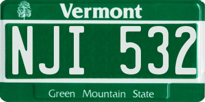 VT license plate NJI532