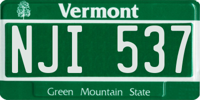 VT license plate NJI537