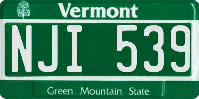 VT license plate NJI539