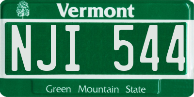 VT license plate NJI544