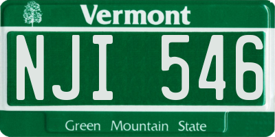 VT license plate NJI546