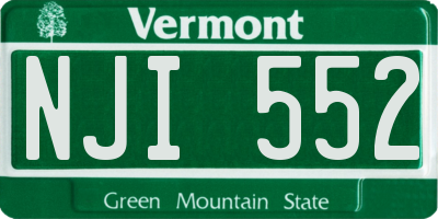 VT license plate NJI552