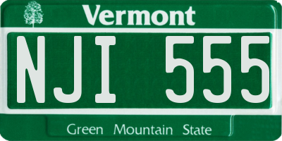 VT license plate NJI555