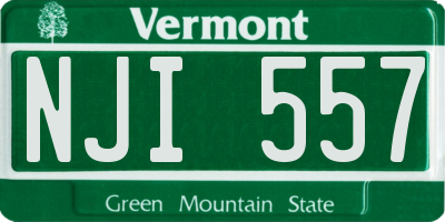 VT license plate NJI557