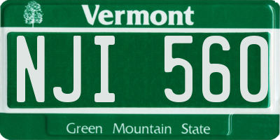VT license plate NJI560