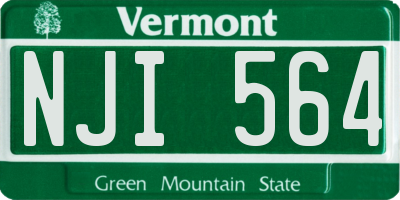 VT license plate NJI564