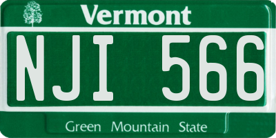 VT license plate NJI566