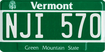 VT license plate NJI570