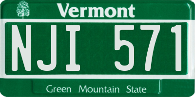 VT license plate NJI571
