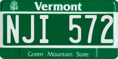 VT license plate NJI572