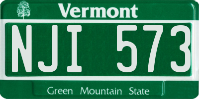 VT license plate NJI573
