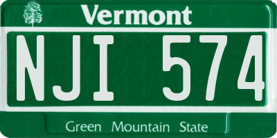 VT license plate NJI574