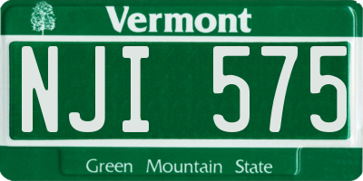 VT license plate NJI575