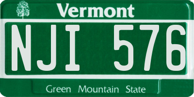 VT license plate NJI576