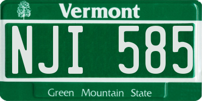 VT license plate NJI585