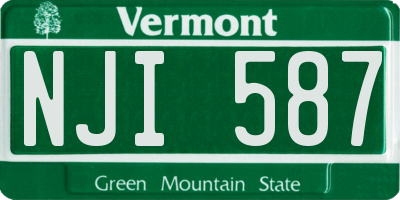 VT license plate NJI587