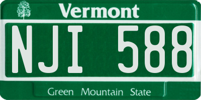 VT license plate NJI588