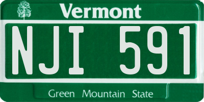 VT license plate NJI591