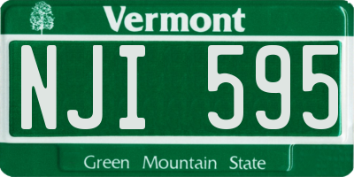 VT license plate NJI595