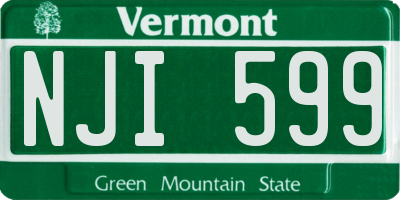 VT license plate NJI599