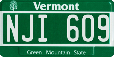 VT license plate NJI609