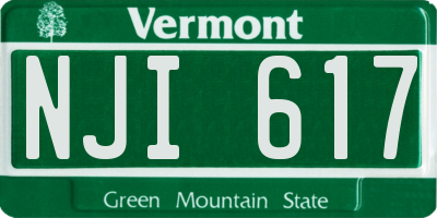 VT license plate NJI617