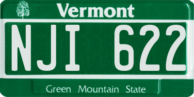 VT license plate NJI622