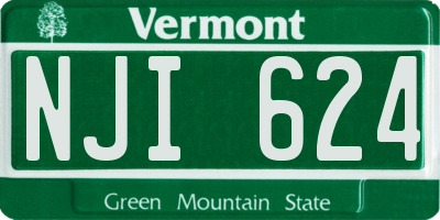 VT license plate NJI624