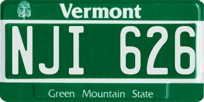 VT license plate NJI626