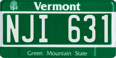 VT license plate NJI631