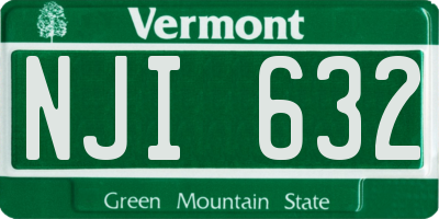 VT license plate NJI632