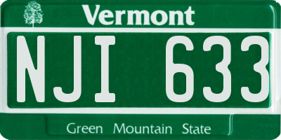 VT license plate NJI633