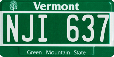 VT license plate NJI637