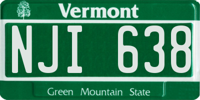 VT license plate NJI638