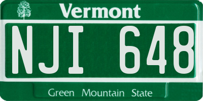 VT license plate NJI648