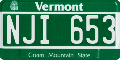 VT license plate NJI653