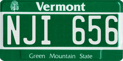 VT license plate NJI656