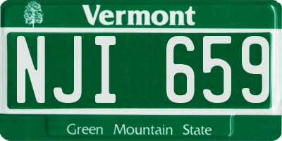 VT license plate NJI659