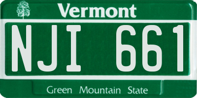 VT license plate NJI661