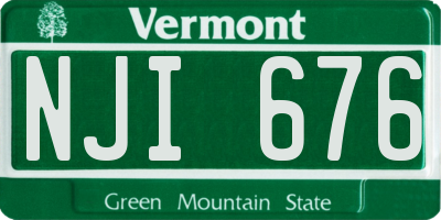 VT license plate NJI676