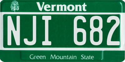 VT license plate NJI682